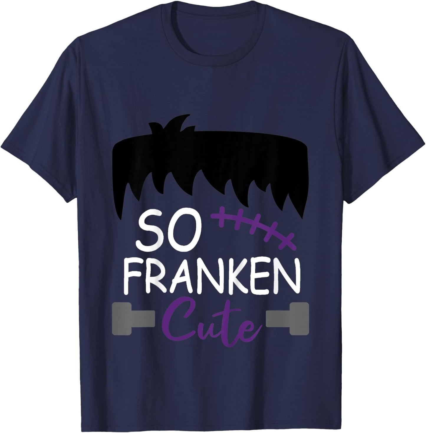Kids So Franken Cute Toddler Boy Halloween Costume Scary Funny T-Shirt - T-Shirt | Navy