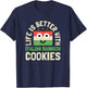 Life Is Better With - Italian Rainbow Cookie T-Shirt - T-Shirt | Navy