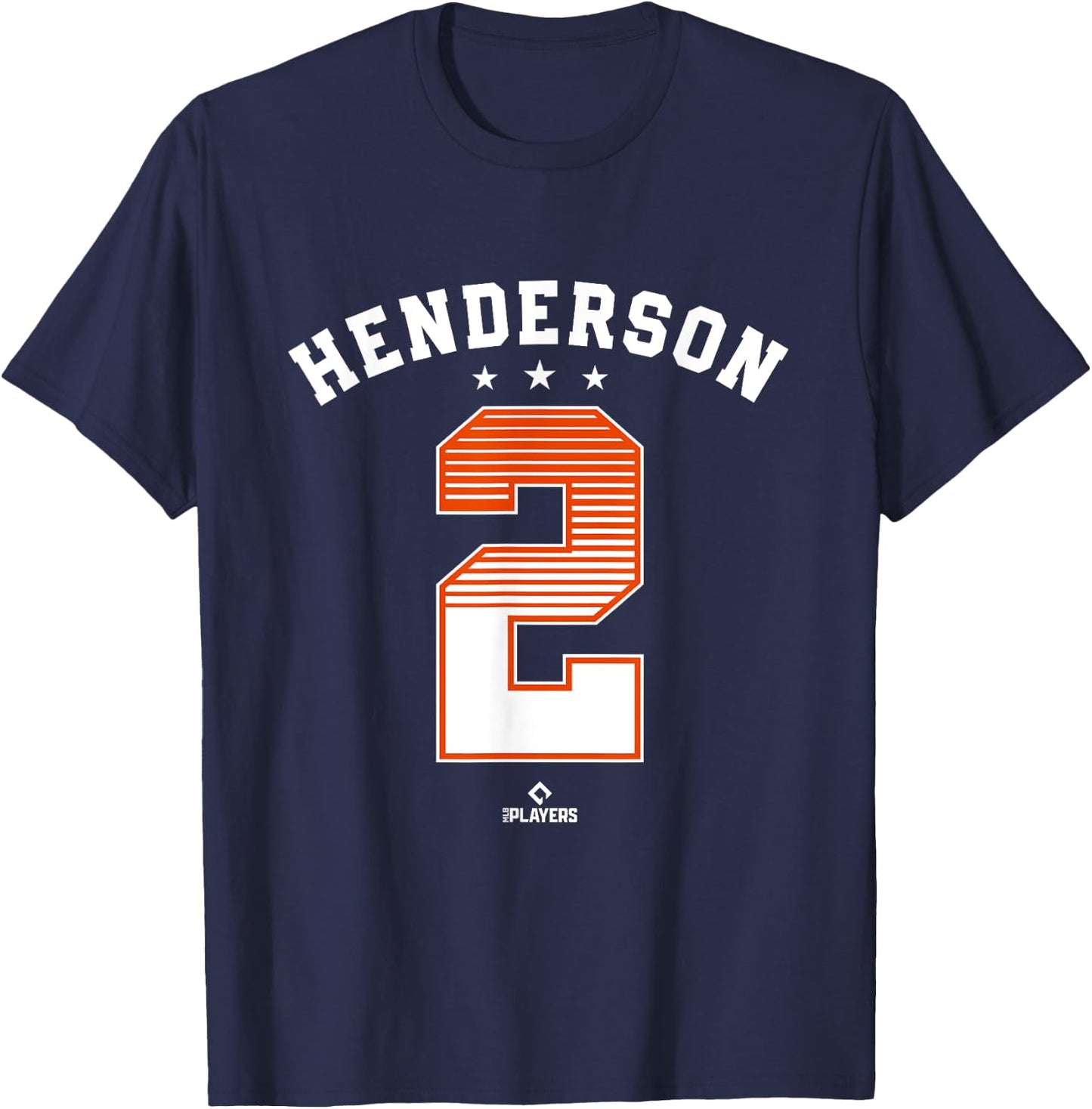 Gunnar Henderson 2 Baltimore MLBPA T-Shirt - T-Shirt | Navy