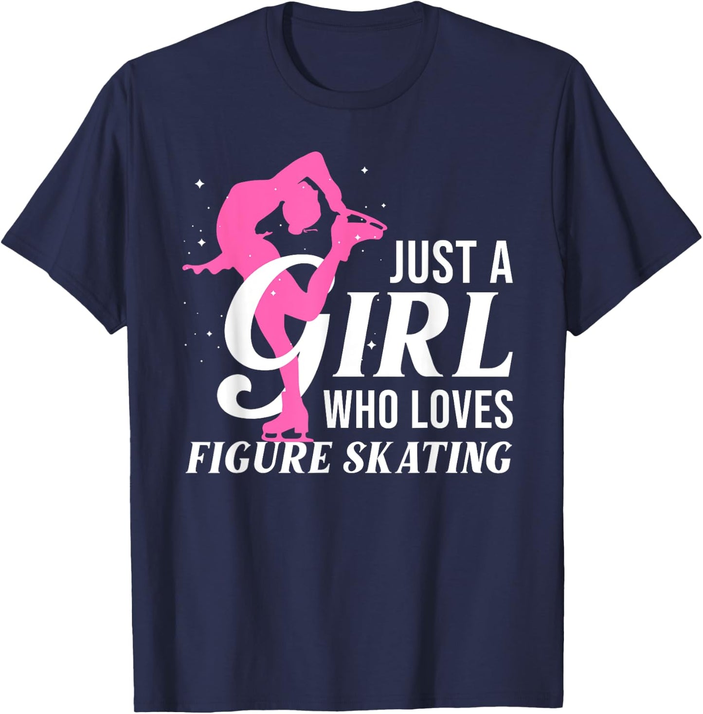 Cool Figure Skating Girls Ice Skating Winter Sport T-Shirt - T-Shirt | Navy