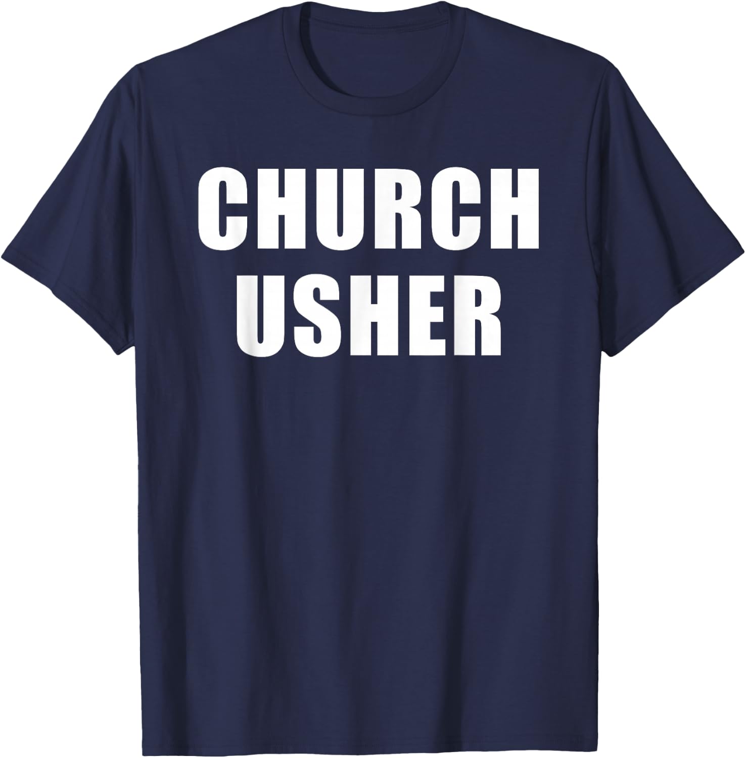 Church Usher - Christian Faith Staff & Volunteer Uniform T-Shirt - T-Shirt | Navy