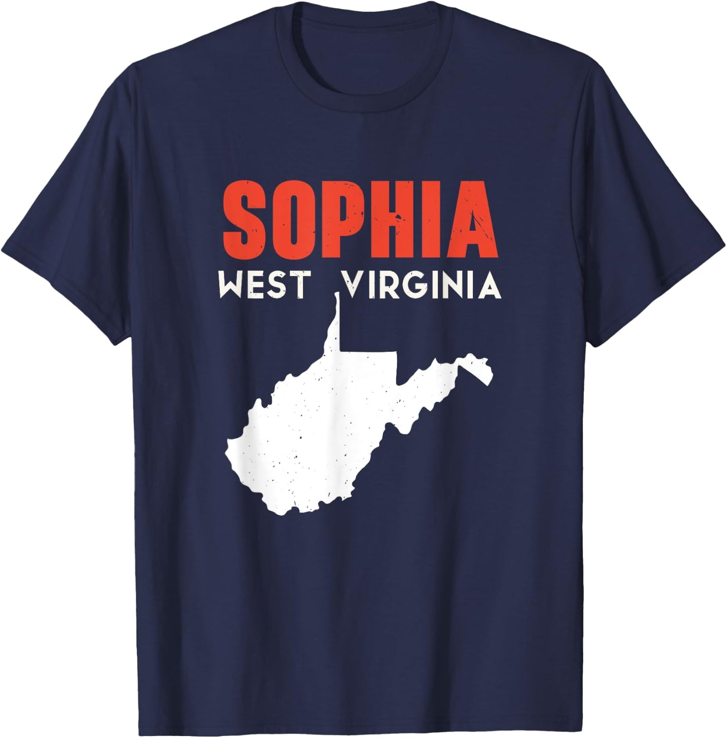 Sophia West Virginia USA State America Travel T-Shirt - T-Shirt | Navy