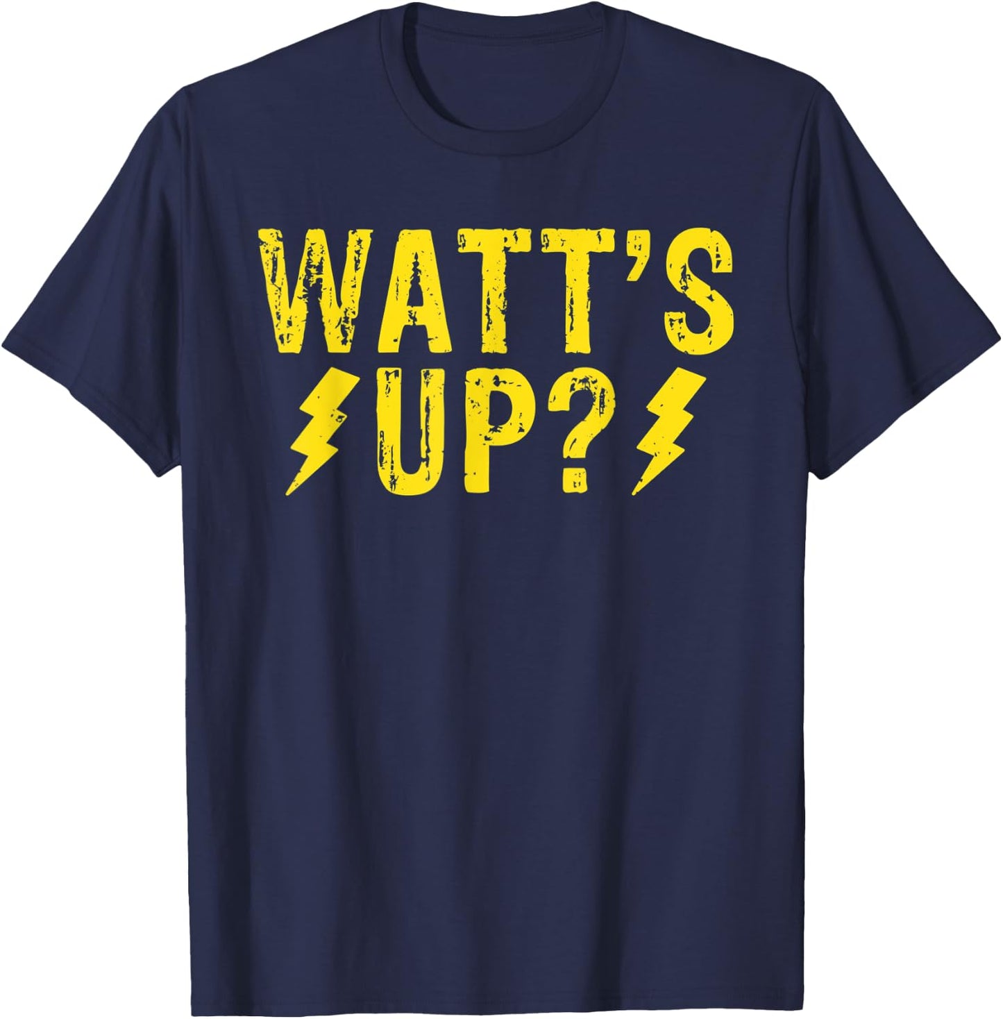 Watts up EV Electric Vehicle T-Shirt - T-Shirt | Navy