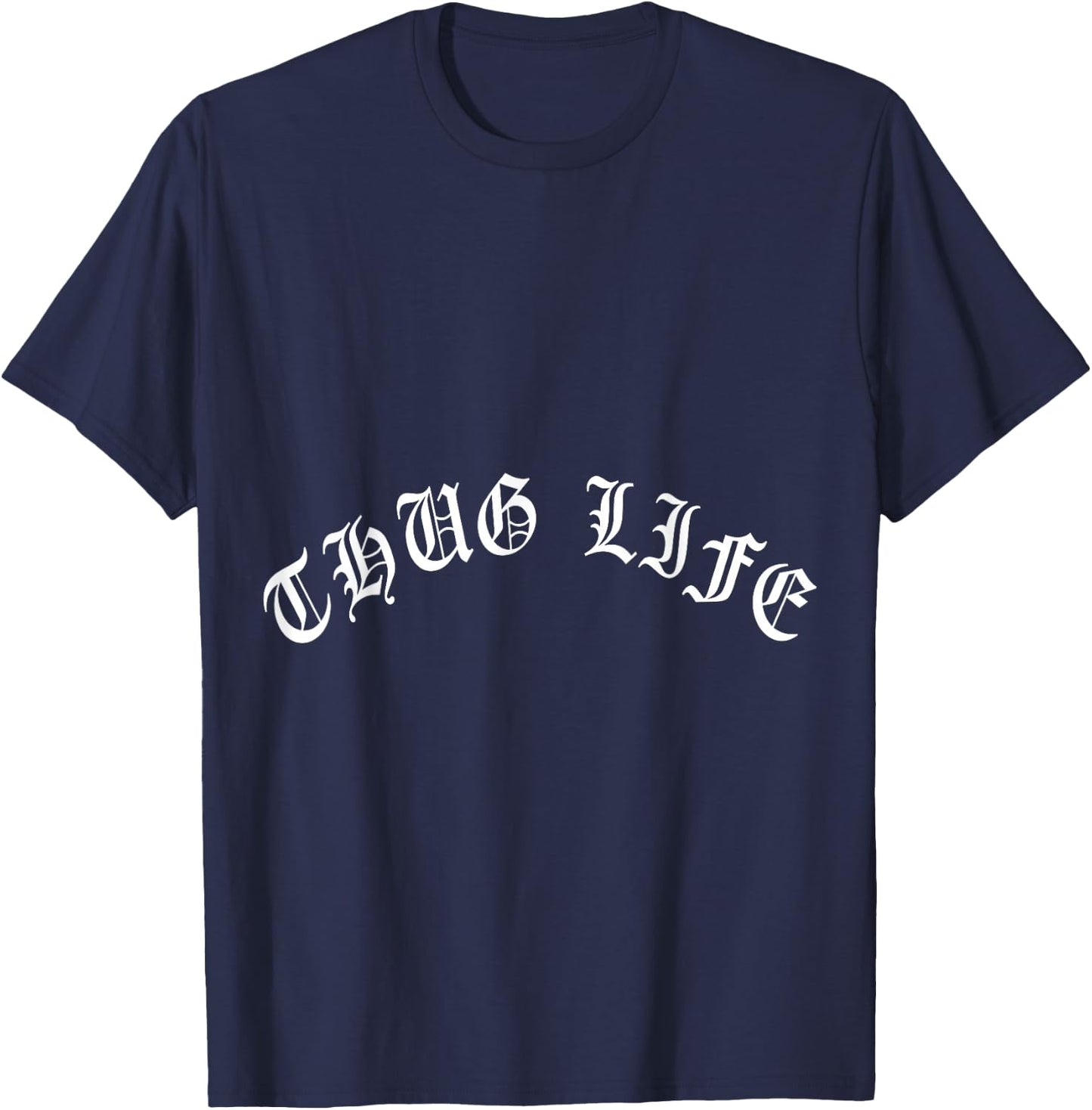 The Five and Dime 510 Oakland Thug-Life - Women's Black Short Sleeve Classic Fit - Rap-Music Themed - Size Small T-Shirt - T-Shirt | Navy