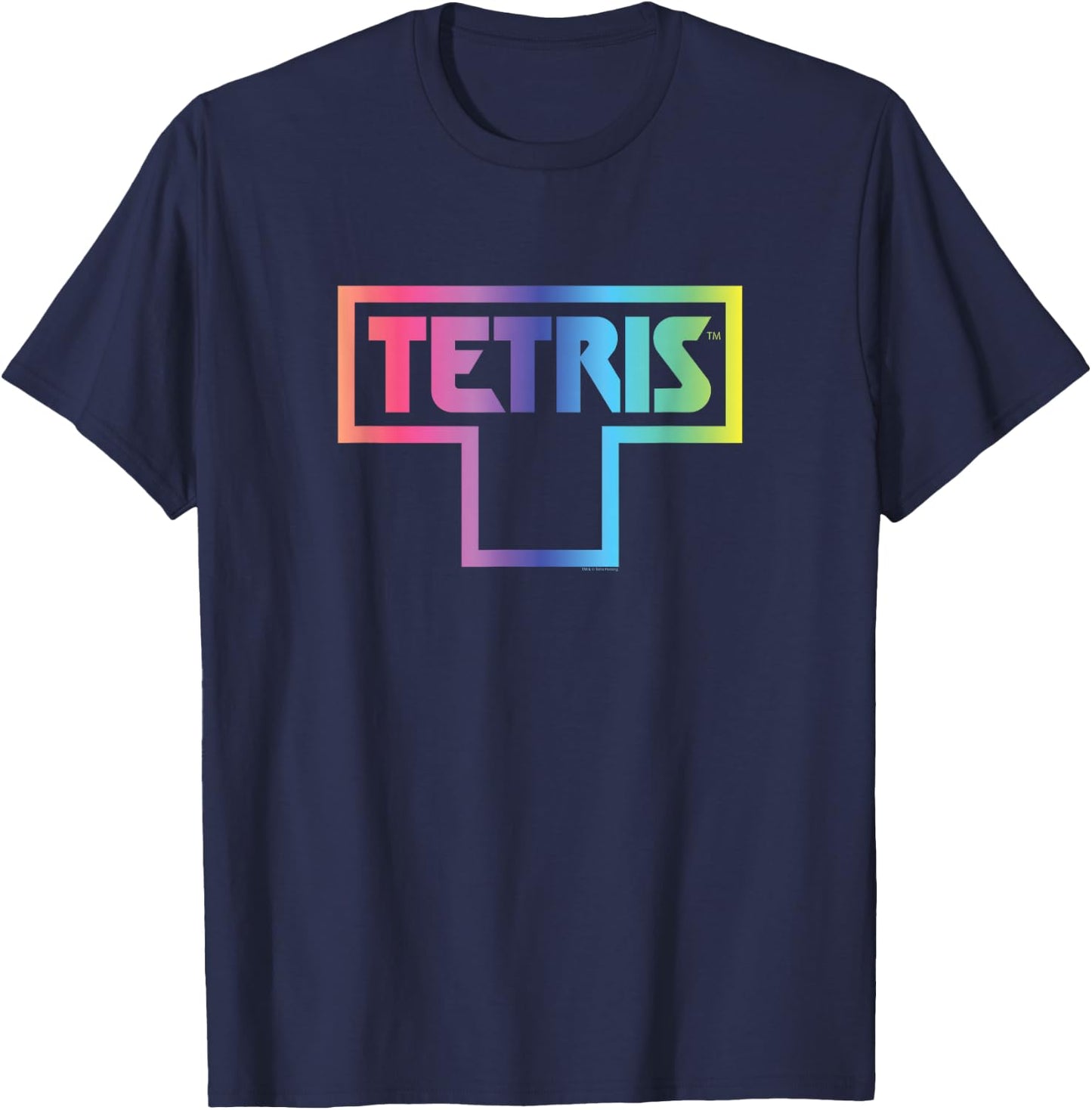 Tetris Color Fade Logo T-Shirt - T-Shirt | Navy