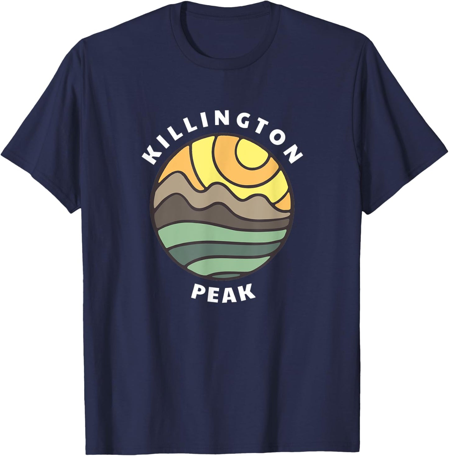 Killington Peak Vermont Mountains VT Vacation Souvenir T-Shirt - T-Shirt | Navy