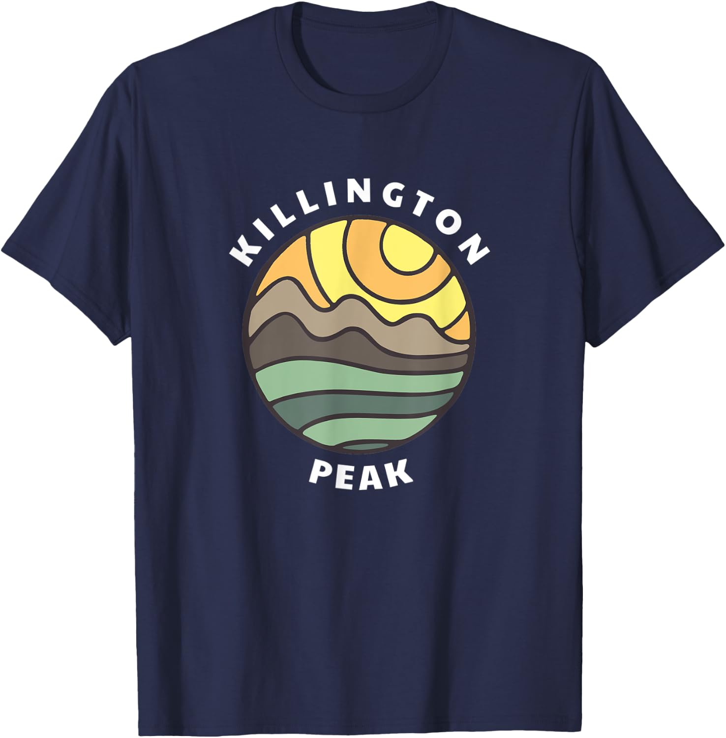 Killington Peak Vermont Mountains VT Vacation Souvenir T-Shirt - T-Shirt | Navy