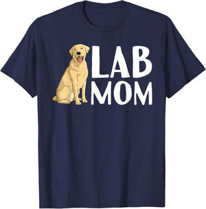 Cute Labrador Art Mom Labrador Retriever Lab Dog T-Shirt - T-Shirt | Navy