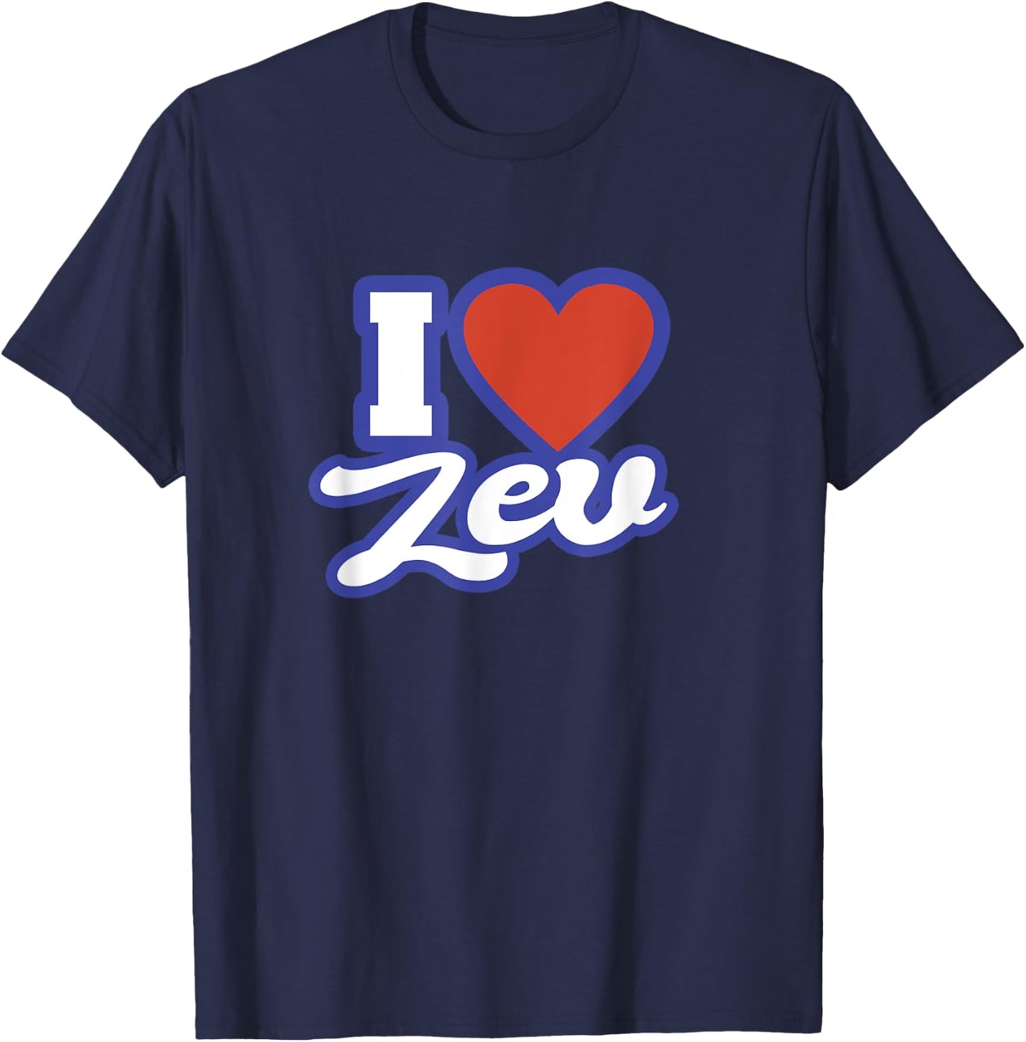 I Love Zev T-Shirt - T-Shirt | Navy