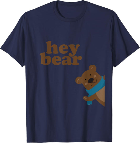 Hey! Bear Funny T-Shirt - T-Shirt | Navy