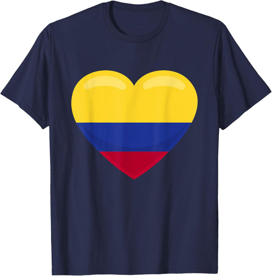 Love for Columbia - Flag Heart T-Shirt - T-Shirt | Navy