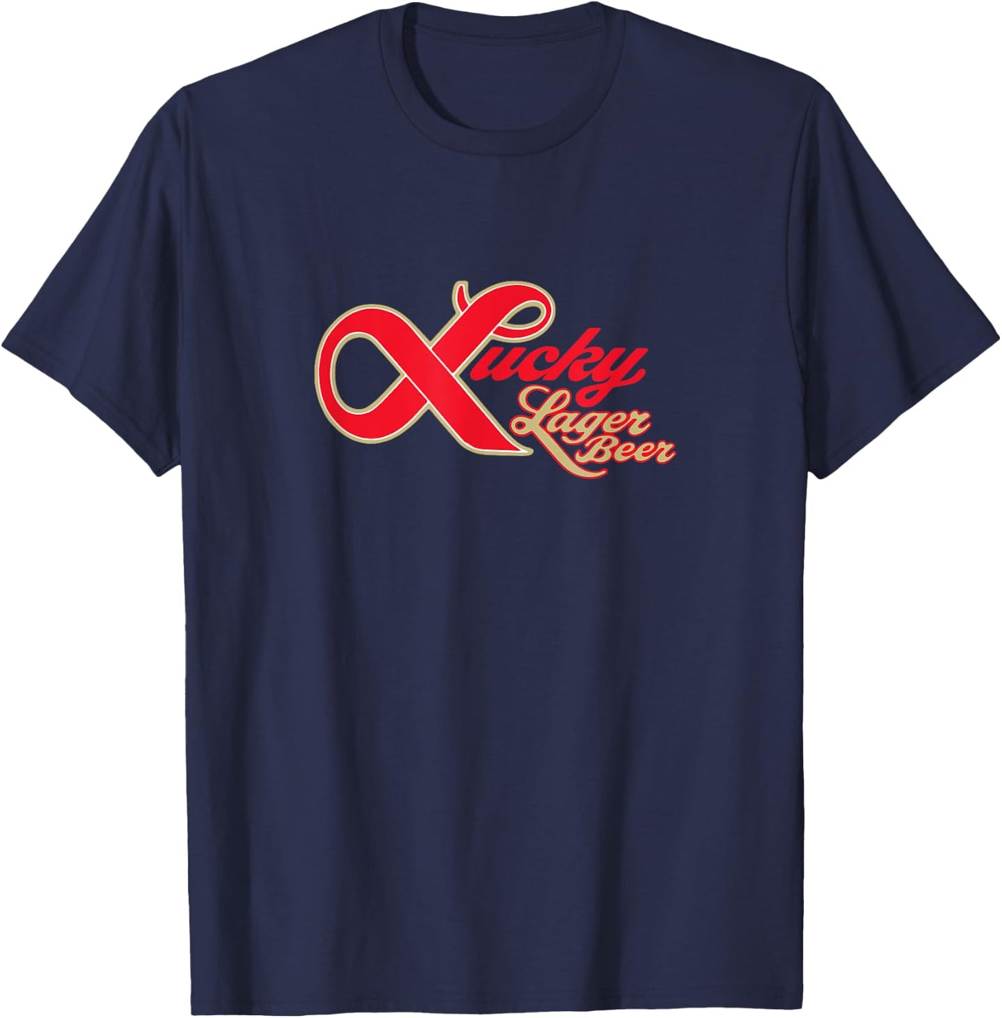 Lucky Lager Beer Style - Logo T-Shirt - T-Shirt | Navy
