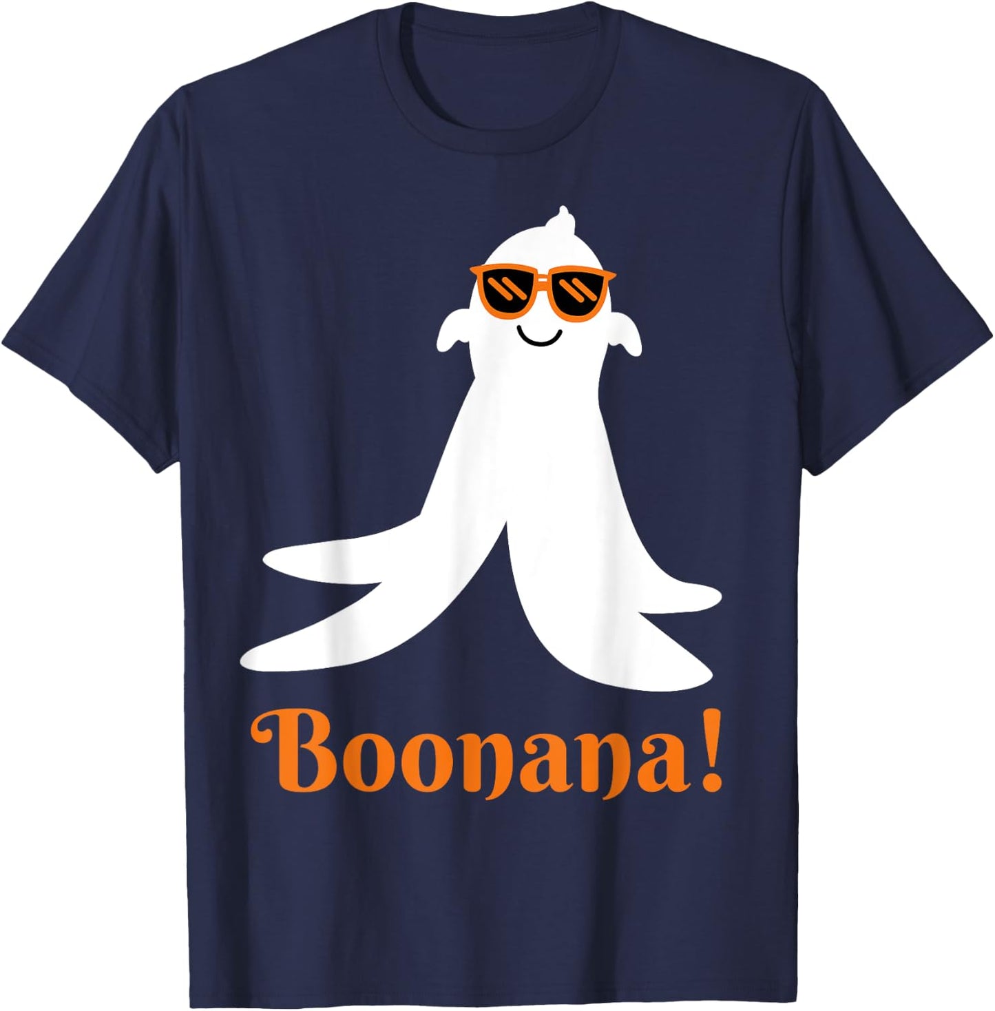 Boonana Boo-Nana Funny Halloween Costume Ghost Banana Puns T-Shirt - T-Shirt | Navy