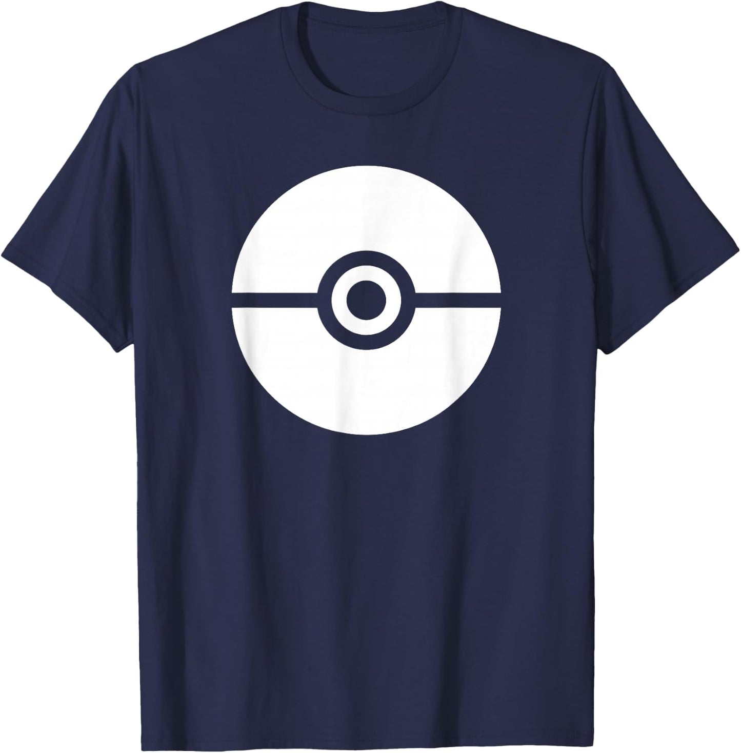 Pokémon Simple White Pokéball Logo T-Shirt - T-Shirt | Navy