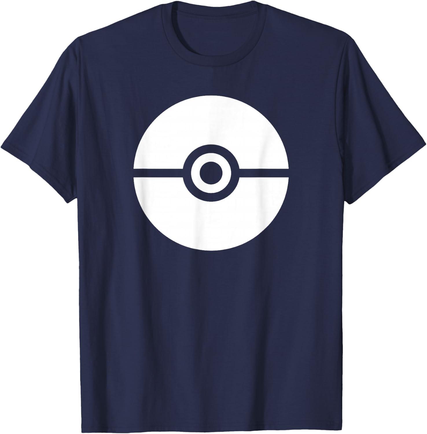 Pokémon Simple White Pokéball Logo T-Shirt - T-Shirt | Navy