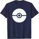 Pokémon Simple White Pokéball Logo T-Shirt - T-Shirt | Navy