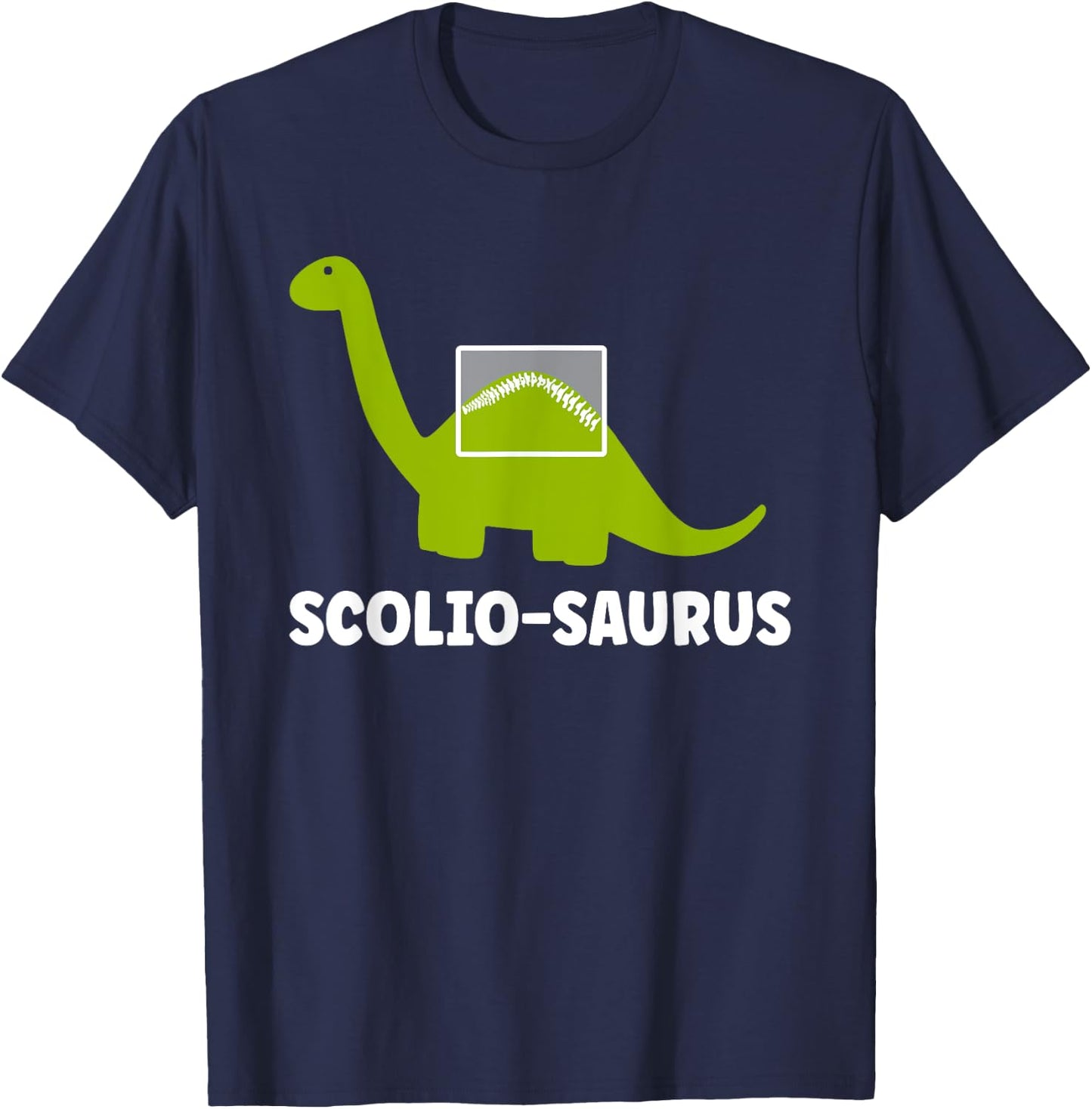 Dinosaur Spine - Funny Dino Pun Lover Scoliosis Dinosaur T-Shirt - T-Shirt | Navy
