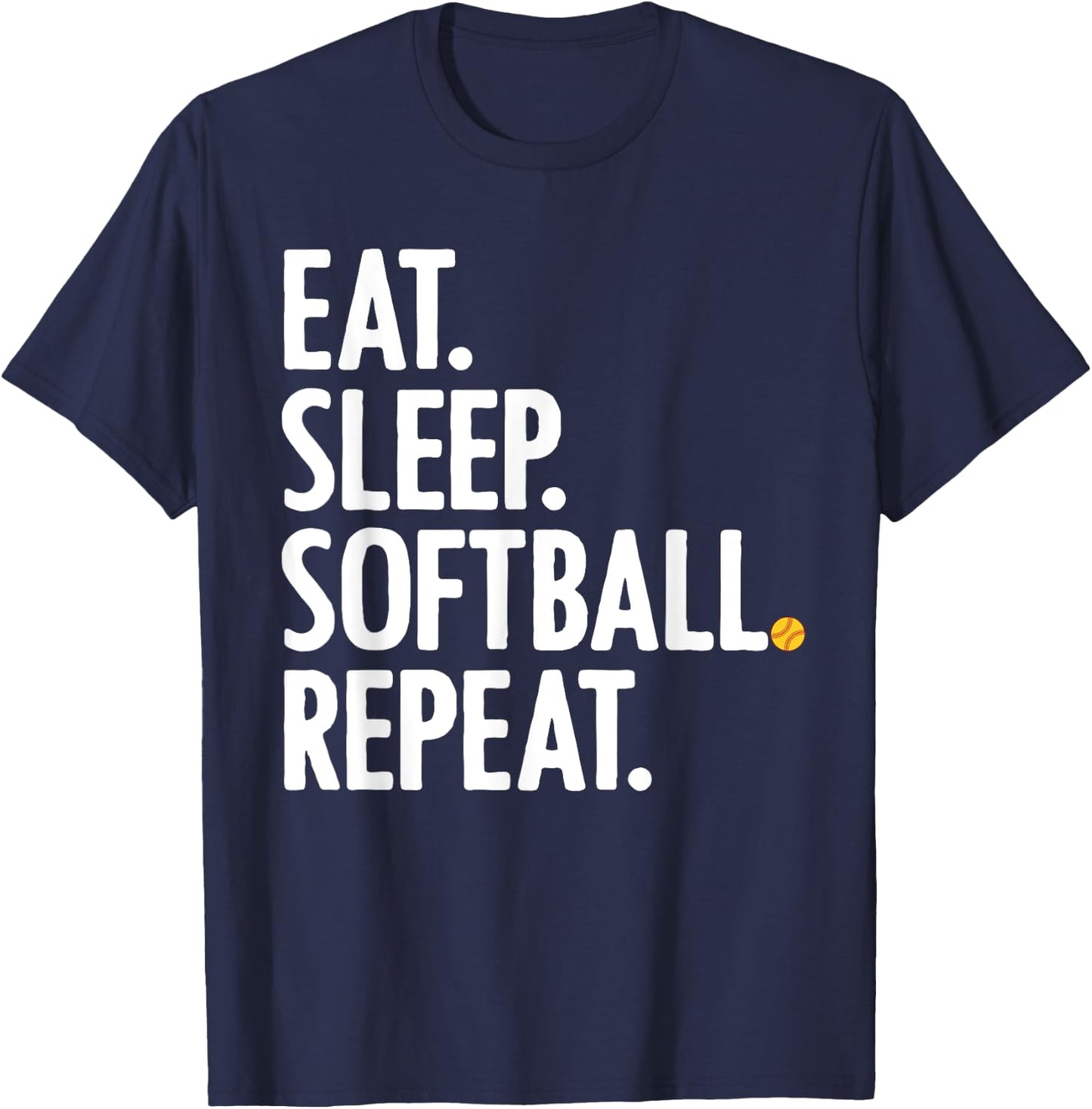 Cool Softball Women Pitcher Catcher Player Eat Sleep T-Shirt - T-Shirt | Navy