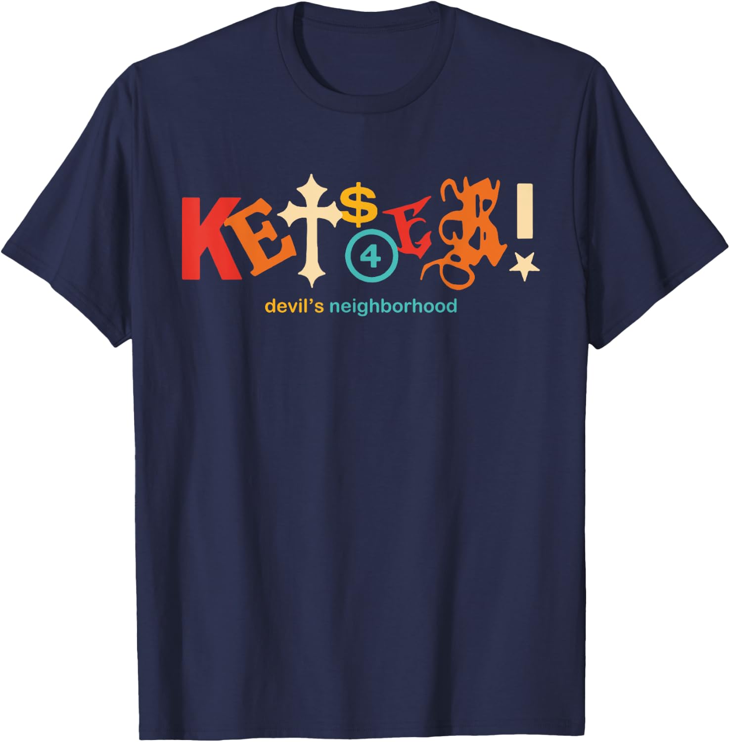 Kets4Eki Devils Neighborhood Vintage Apparel T-Shirt - T-Shirt | Navy