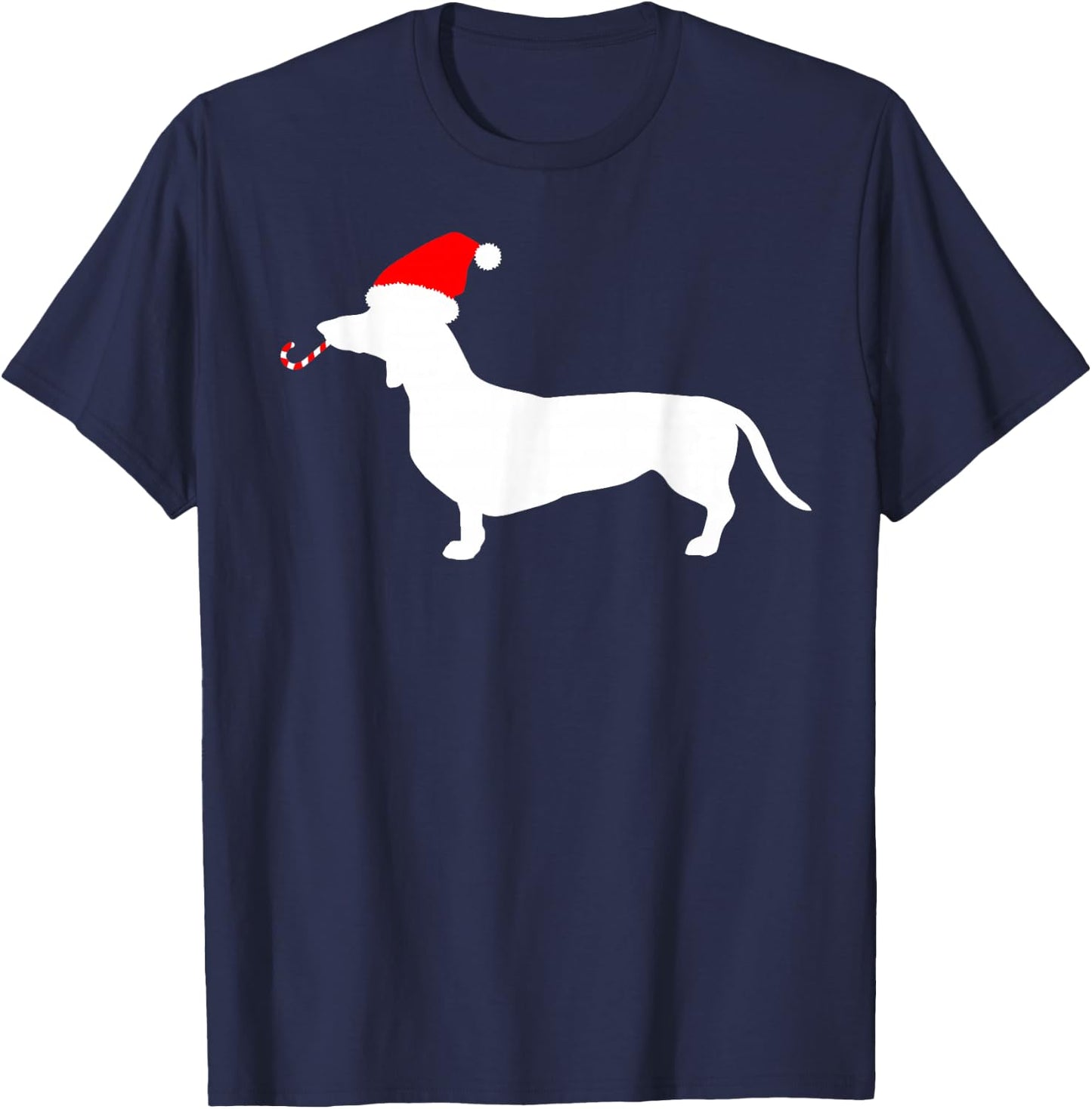 Funny Christmas Dachshund Dog Women Kids T-Shirt - T-Shirt | Navy