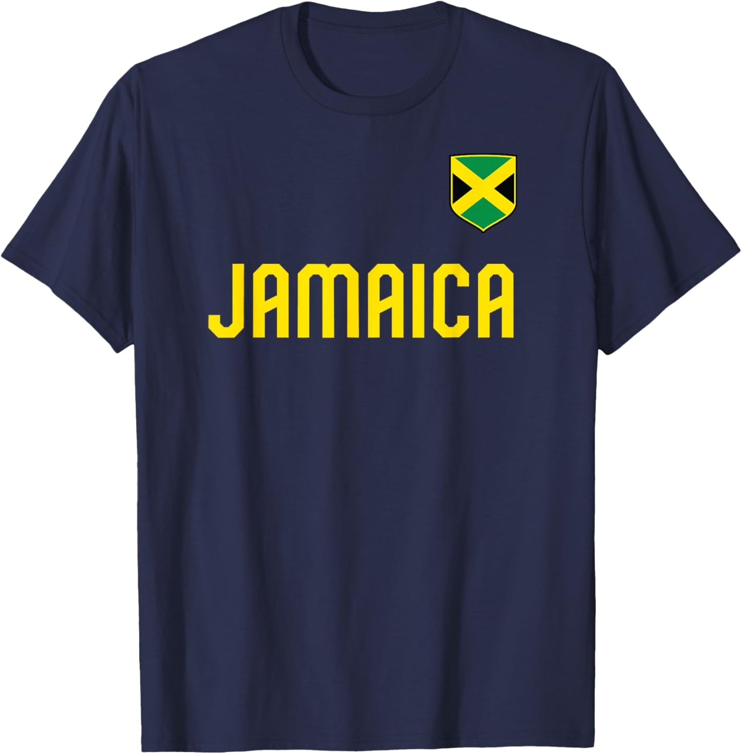 Jamaica Flag Jamaican Vintage Athletic Throwback Souvenir T-Shirt - T-Shirt | Navy