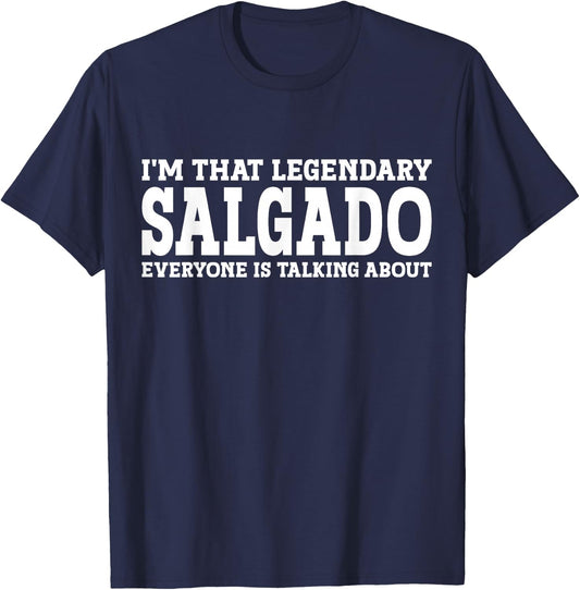 Salgado Surname Funny Team Family Last Name Salgado T-Shirt - T-Shirt | Navy