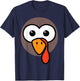 Funny Thanksgiving Silly Turkey Face T-Shirt - T-Shirt | Navy
