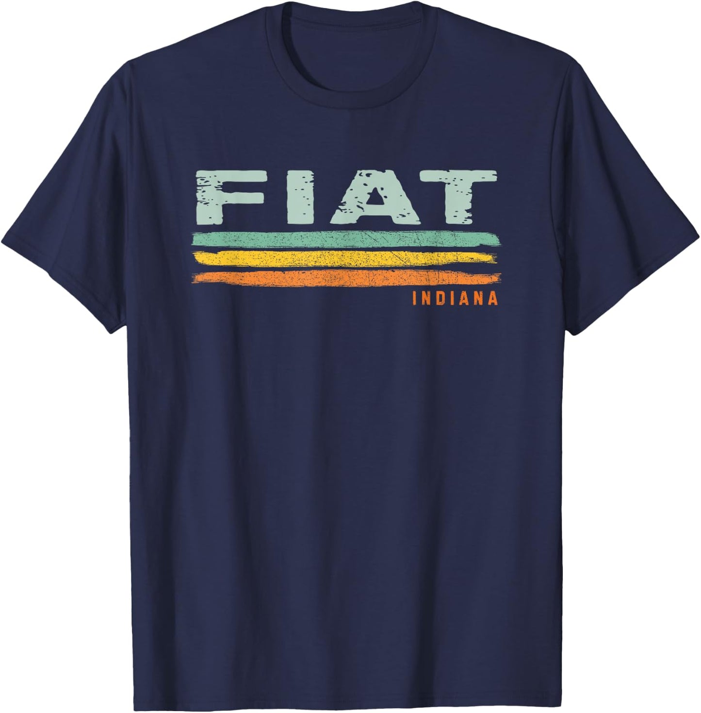 Vintage Stripes Fiat IN T-Shirt - T-Shirt | Navy