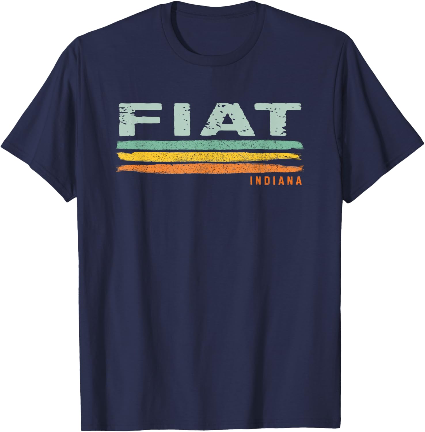 Vintage Stripes Fiat IN T-Shirt - T-Shirt | Navy