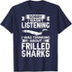 Frilled Shark Animal Tooth Funny Ocean T-Shirt - T-Shirt | Navy