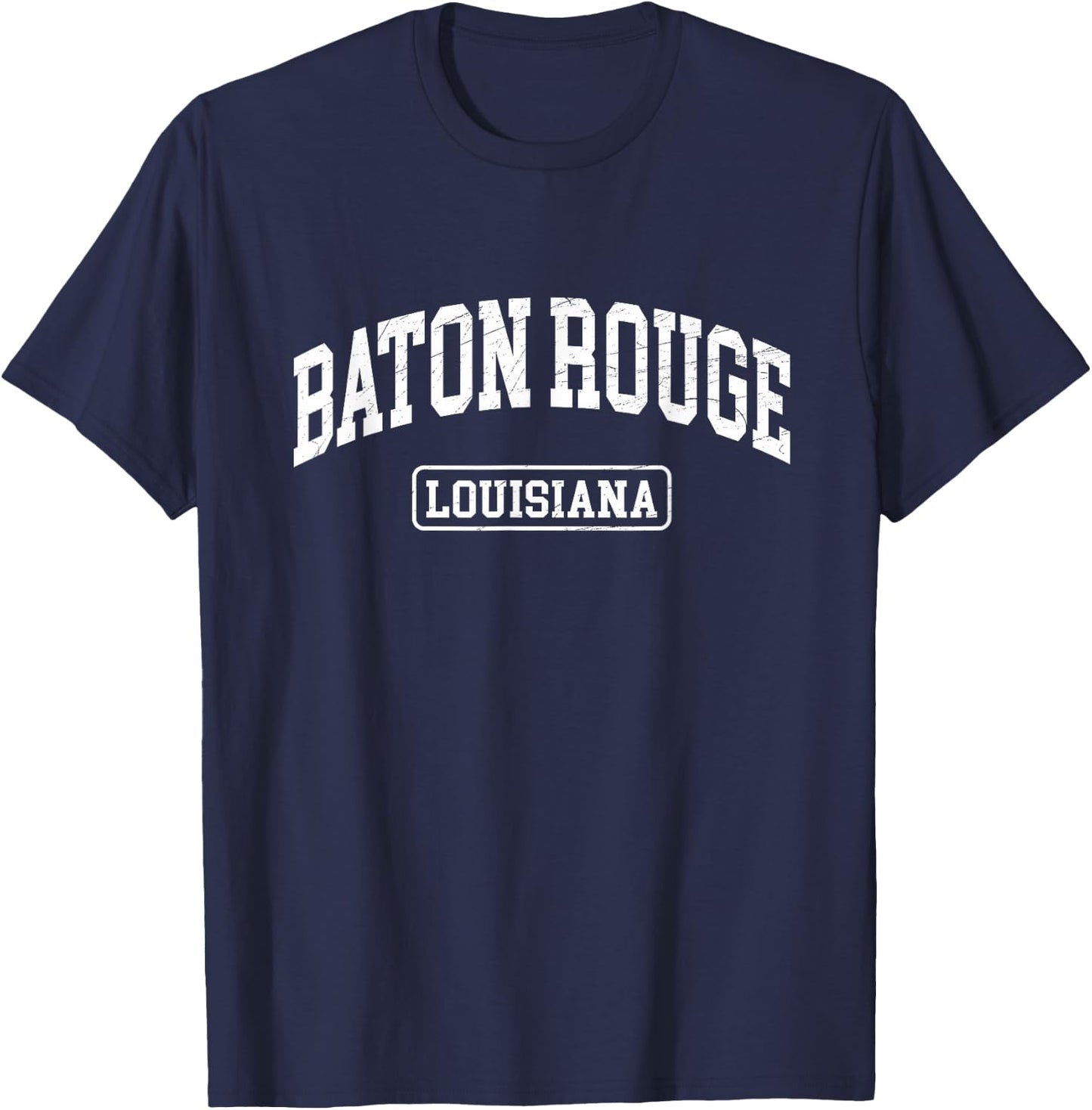 Baton Rouge - Louisiana - Vintage / Worn Design - Classic T-Shirt - T-Shirt | Navy