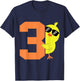 Kids 3rd Birthday Chicken Themed Cute 3 Year Old Boys Chick T-Shirt - T-Shirt | Navy