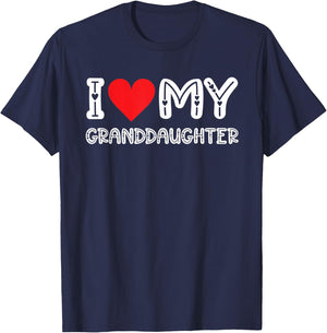 I Love My Granddaughter T-Shirt - T-Shirt | Navy