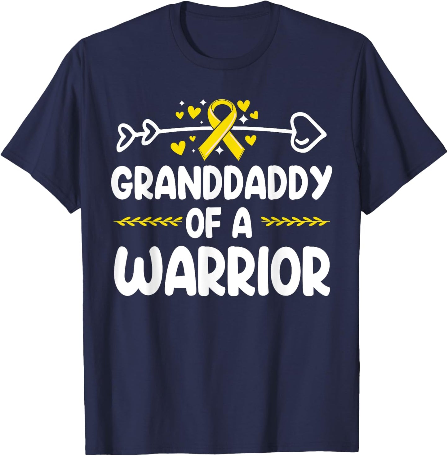 Granddaddy of a Warrior Shirts Bone Cancer Awareness T-Shirt - T-Shirt | Navy