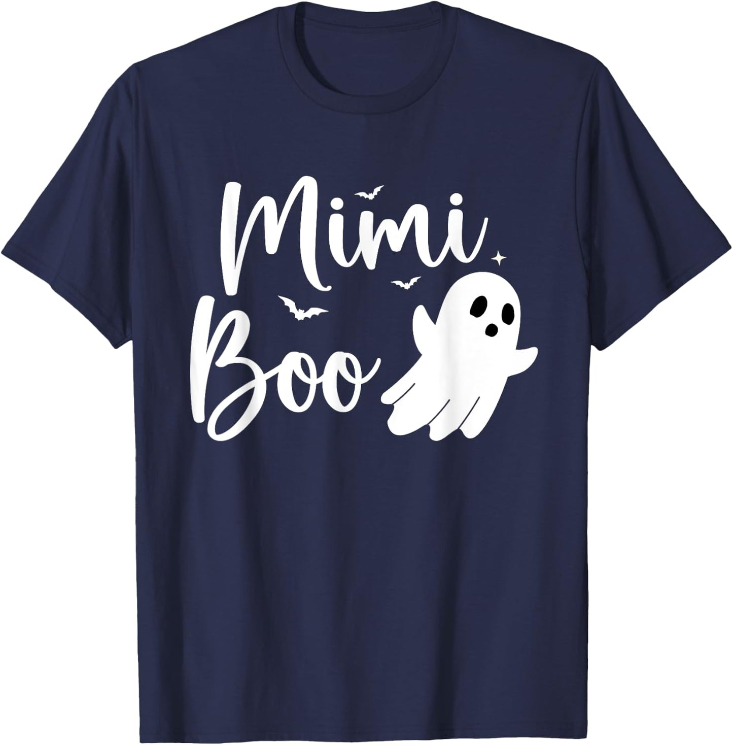 Mimi Boo Halloween Family Matching Ghost Grandma T-Shirt - T-Shirt | Navy