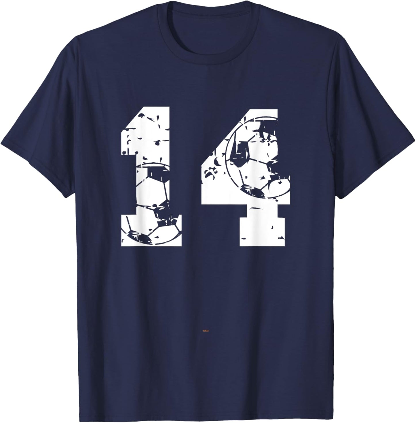 Soccer 14th Birthday 14 Years Old Ball Number Kid Boy T-Shirt - T-Shirt | Navy