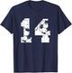 Soccer 14th Birthday 14 Years Old Ball Number Kid Boy T-Shirt - T-Shirt | Navy
