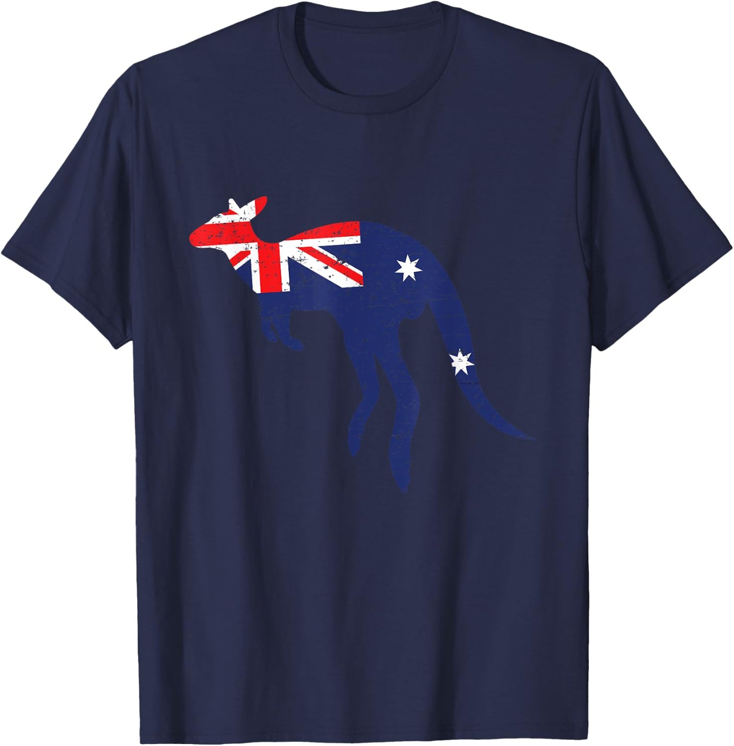 Kangaroo Australian Flag - Zookeeper Animal Lover Australia T-Shirt - T-Shirt | Navy