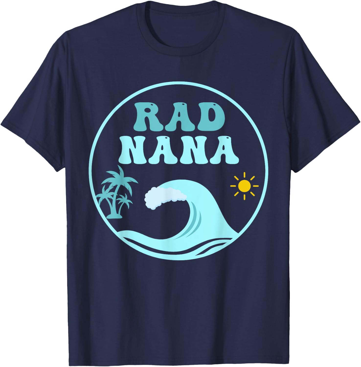 Rad Nana The Big One 1st Birthday Surf Family Matching T-Shirt - T-Shirt | Navy