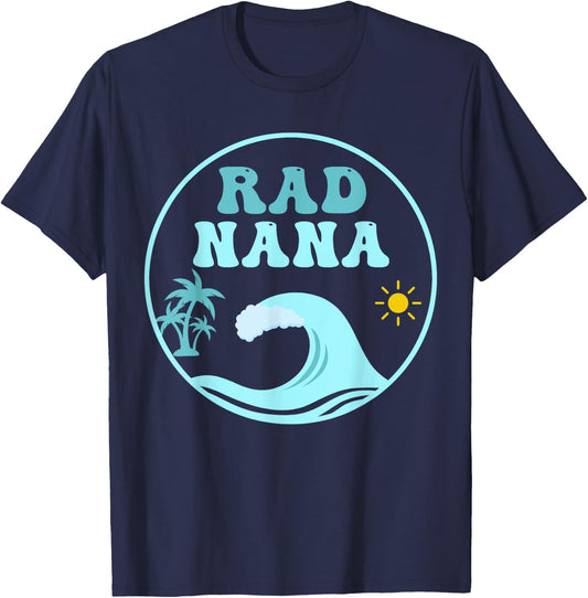 Rad Nana The Big One 1st Birthday Surf Family Matching T-Shirt - T-Shirt | Navy