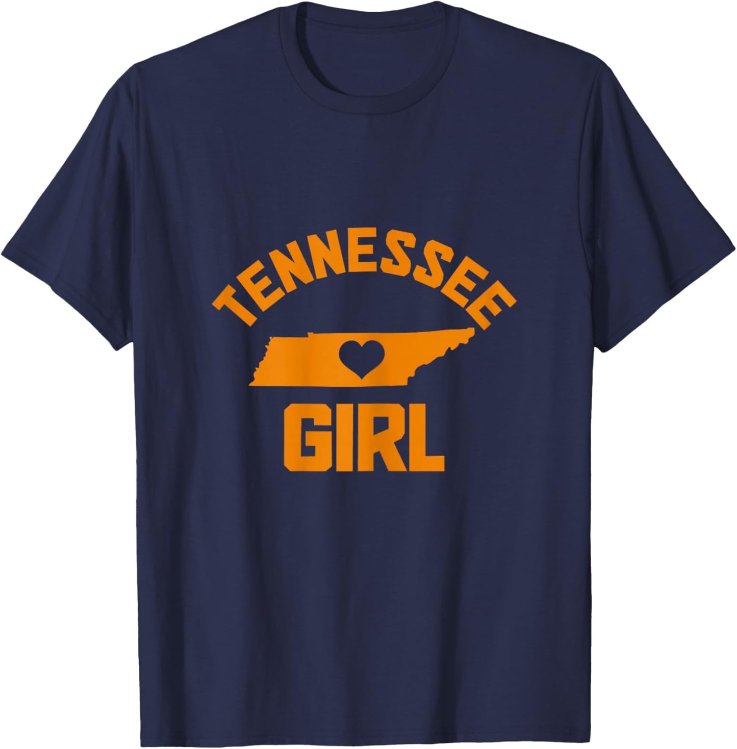 Tennessee Heart Nashville Memphis TN State Map Girl T-Shirt - T-Shirt | Navy