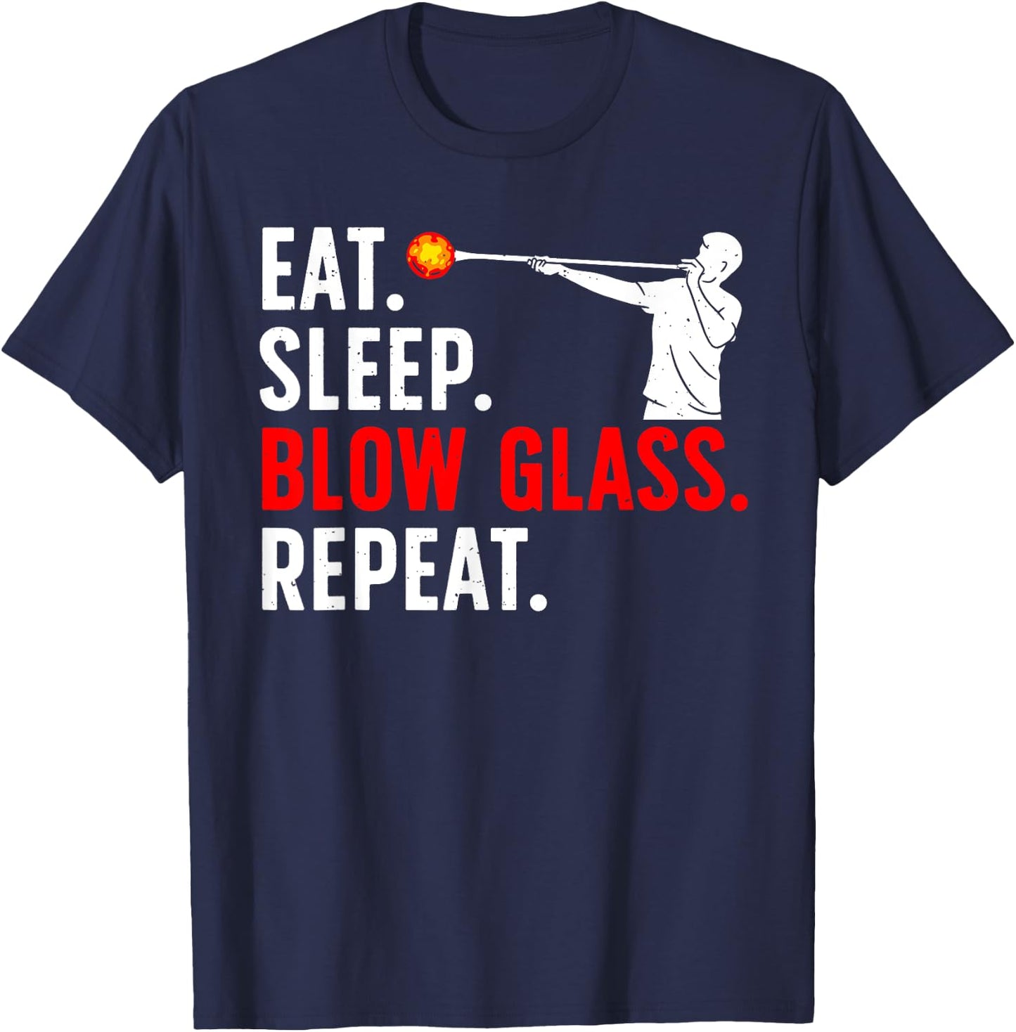 Funny Glassblowing Women Glass Blowing Glassblower T-Shirt - T-Shirt | Navy