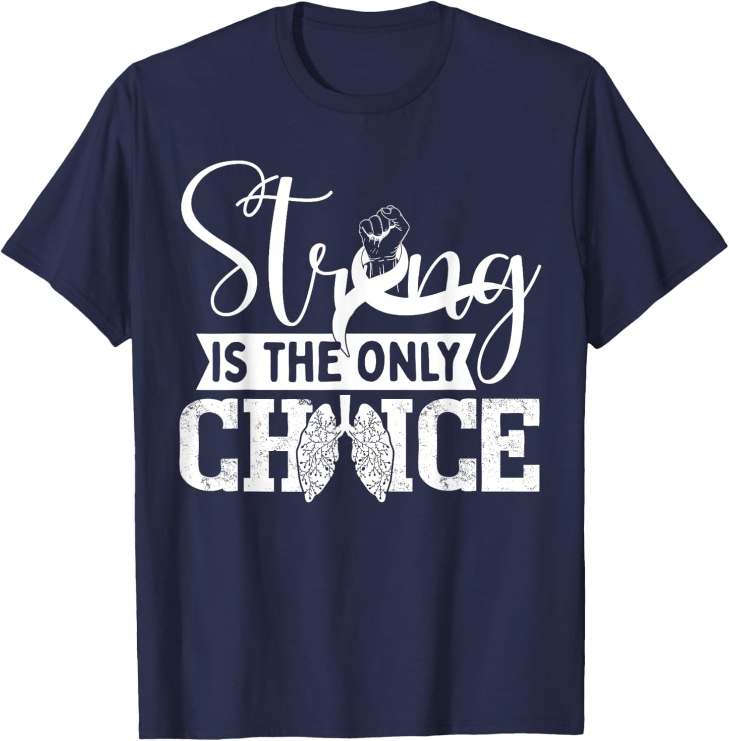 Lung Cancer Awareness T-Shirt - T-Shirt | Navy