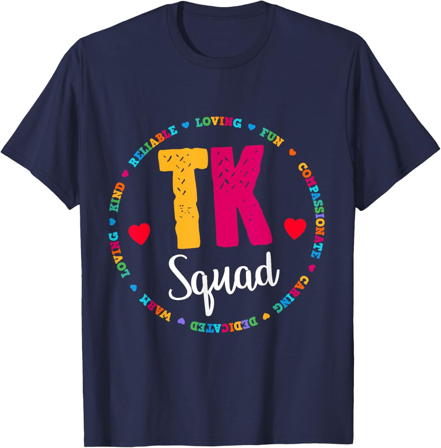 TK Squad - Transitional Kindergarten Teacher Team Crew T-Shirt - T-Shirt | Navy