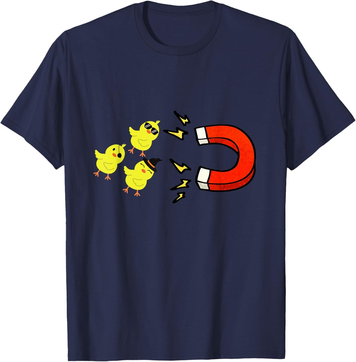 Chicks With Magnet Funny Halloween Chick Magnet Valentine's T-Shirt - T-Shirt | Navy