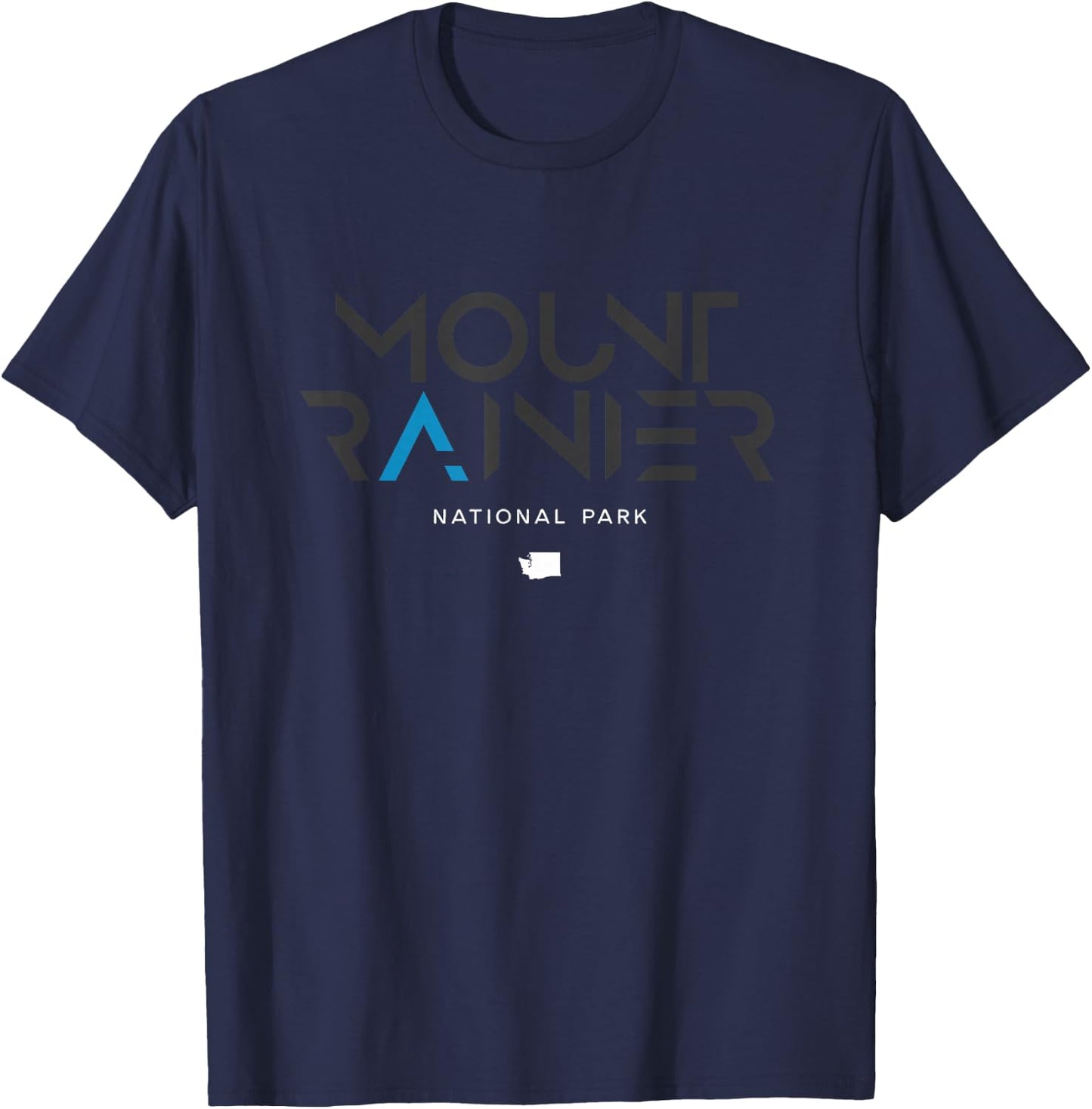 Mount Rainier National Park Washington Tonal Retro Vintage T-Shirt - T-Shirt | Navy
