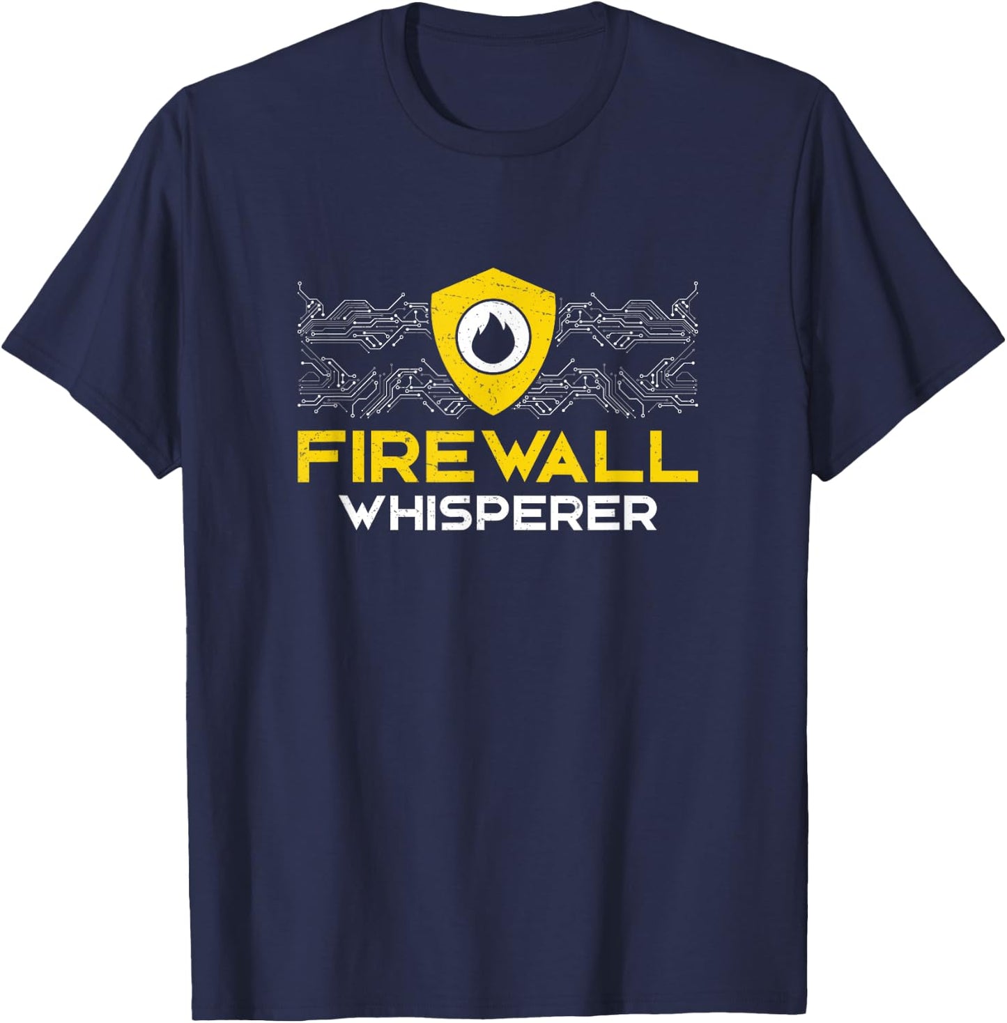 Cybersecurity Specialist Firewall Whisperer IT Security T-Shirt - T-Shirt | Navy