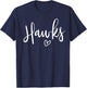 Hawks High School Hawks Sports Team Women's Hawks T-Shirt - T-Shirt | Navy