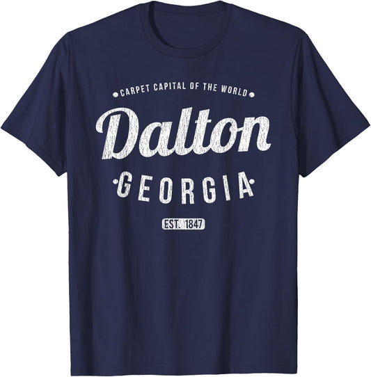 Dalton Georgia Retro Vintage Souvenir GA Dalton T-Shirt - T-Shirt | Navy