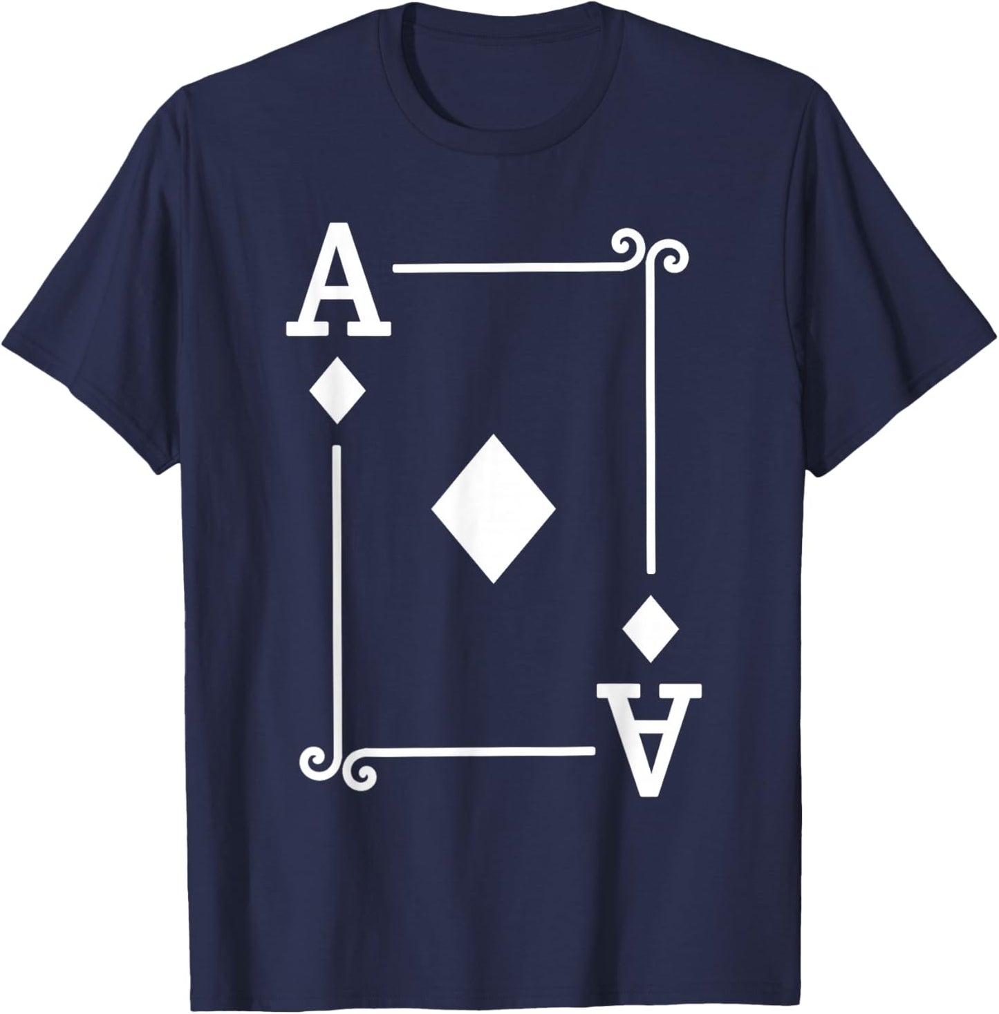 Playing Cards Costume - Ace Diamonds Card - Ace Card T-Shirt - T-Shirt | Navy